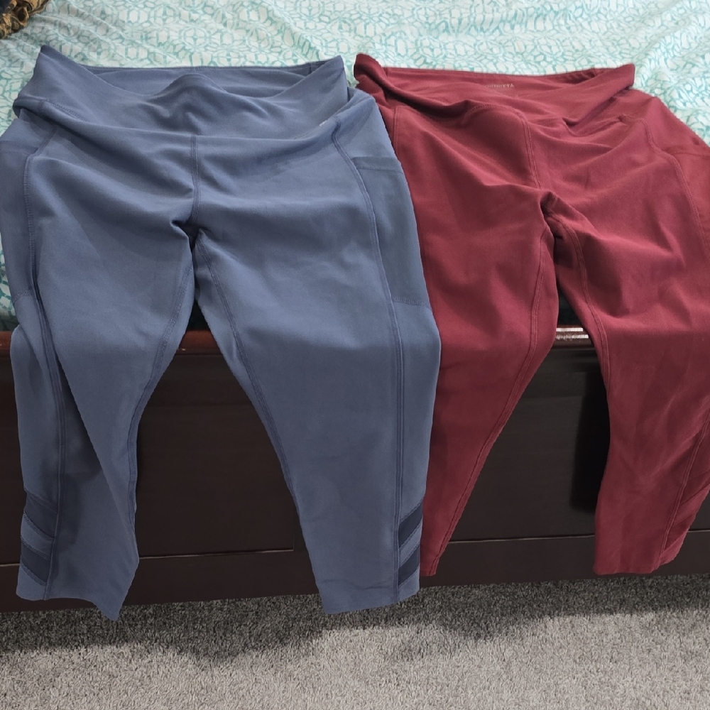 Mondetta Blue and Red Leggings, Gently Used